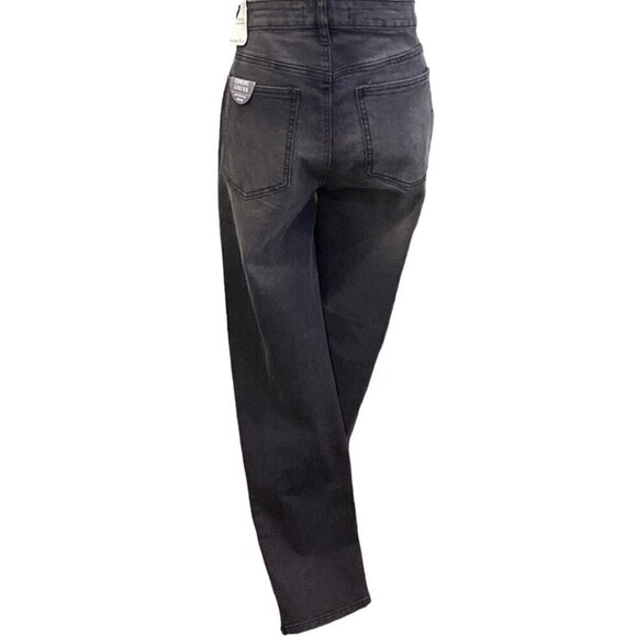 Indigo Rising Womens High Rise Slim Straight Denim Jeans Jr Size 13/31  Black - Picture 7 of 16